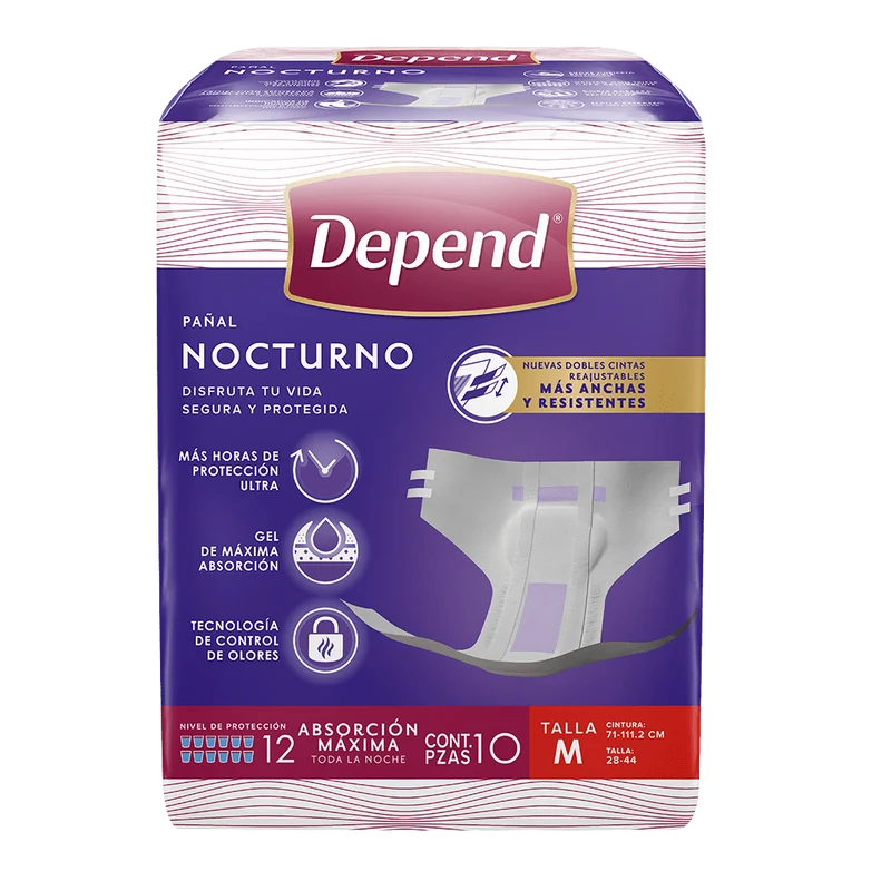 Pañal Depend® Nocturno Caja de 3 Paquetes