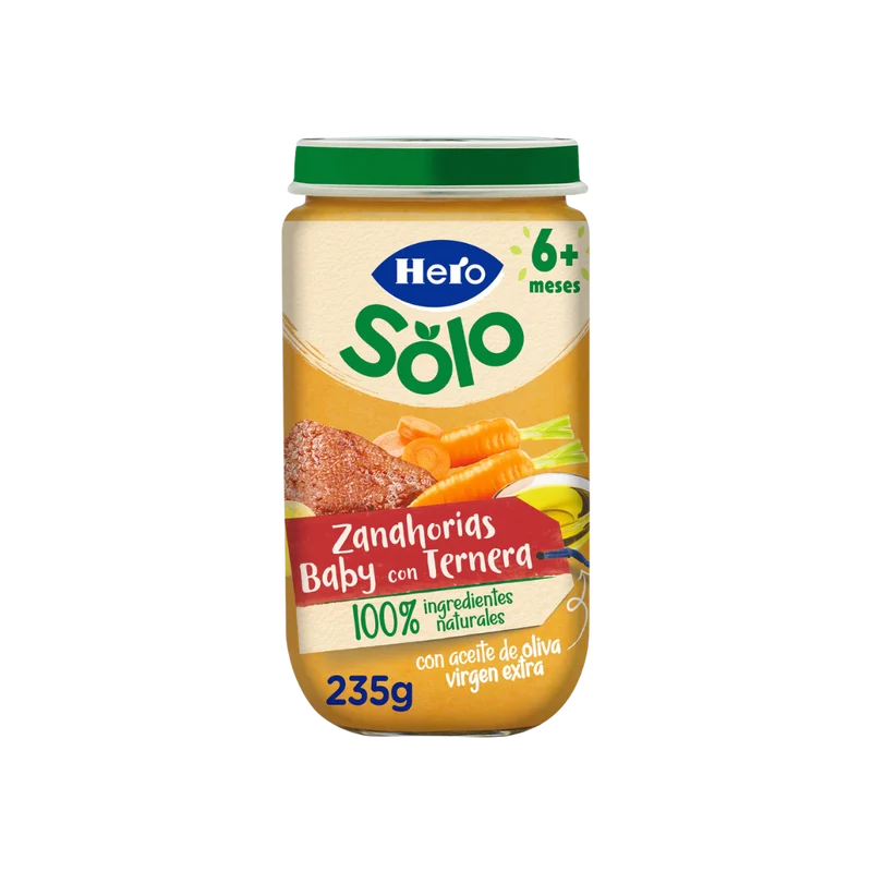 Hero Solo Zanahorias Baby con Ternera