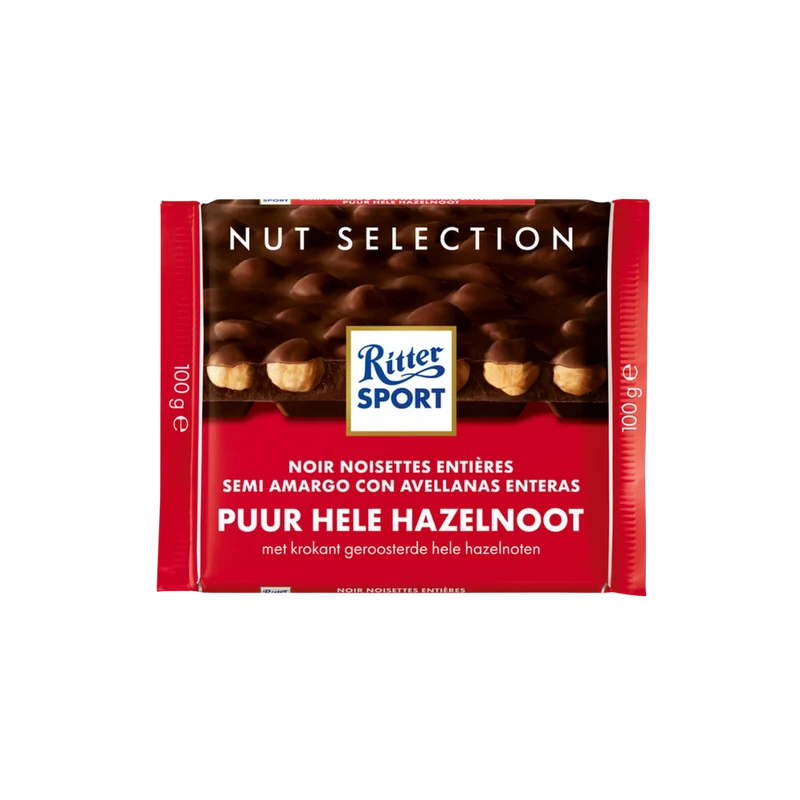 Ritter Chocolate Semi Amargo con Avellanas Enteras
