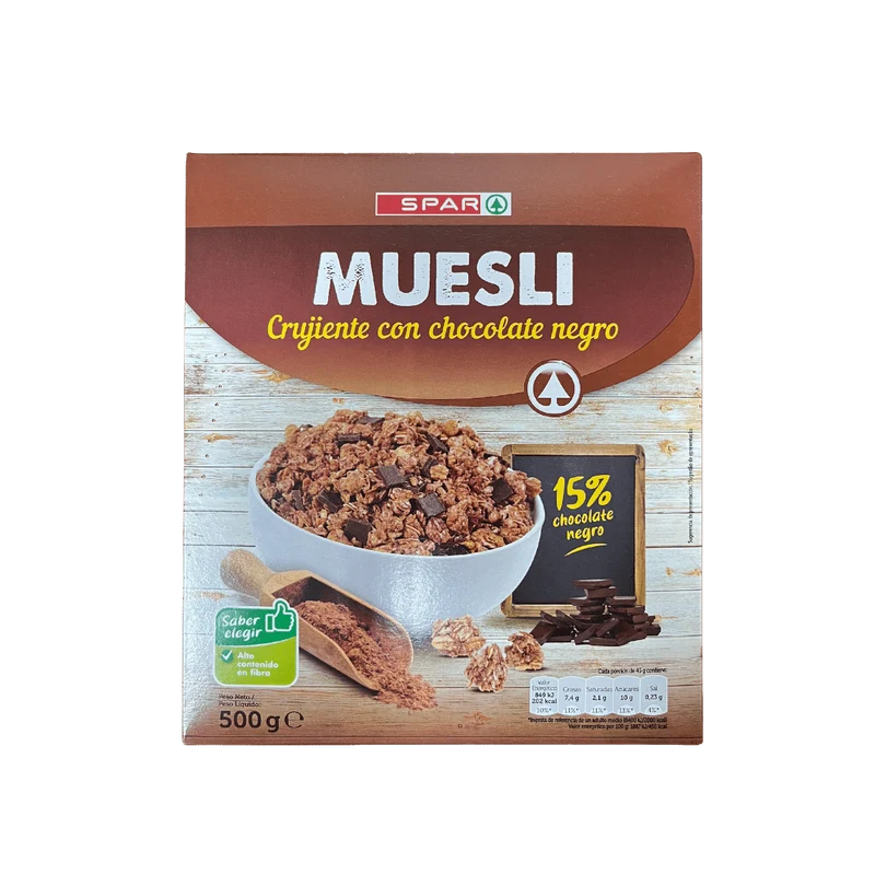 Muesli Crujiente con Chocolate Negro SPAR