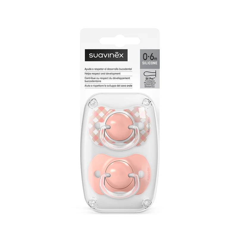 Chupetes Wild Rosa con Tetina Fisiológica SX Pro de Silicona 0/6 meses