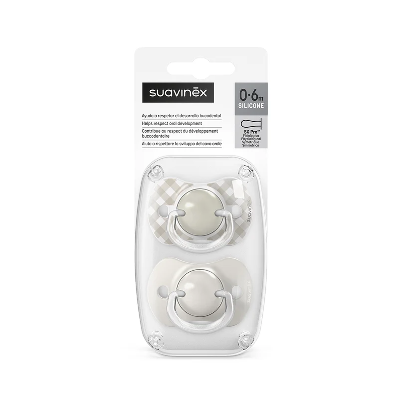 Chupetes Wild Beige con Tetina Fisiológica SX Pro de Silicona 0/6 meses