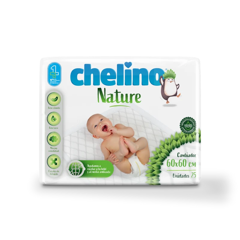 Cambiador Bebés Chelino Nature 60x60 25 uds