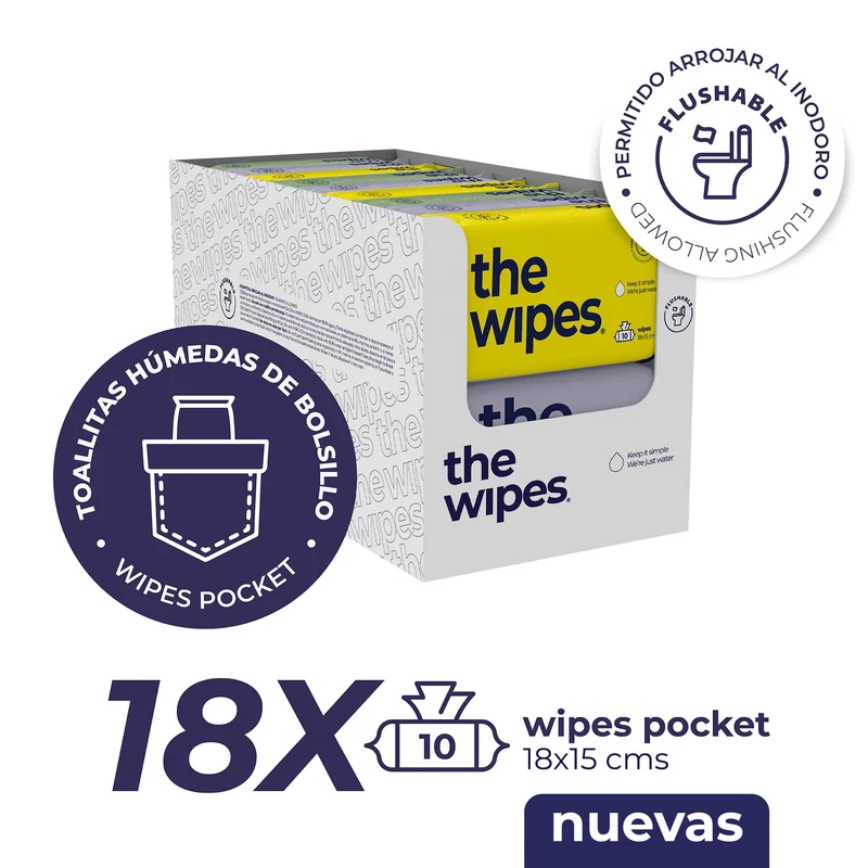 the wipes® pocket — 18 packs x 10 wipes