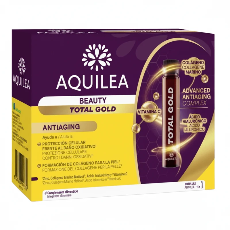 Aquilea Beauty Total Gold Collagen 14 Ampollas