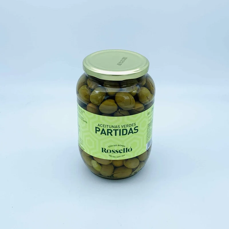Rosselló Aceitunas Verdes Partidas 850g