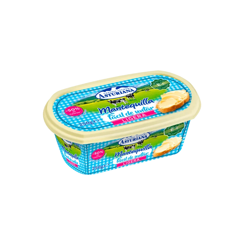 Mantequilla Ligera Fácil de Untar Asturiana 250g
