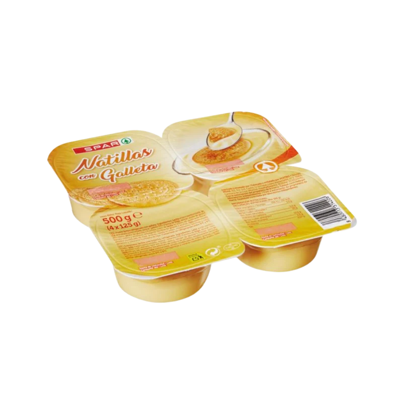 Natillas con Galleta SPAR 4x125g