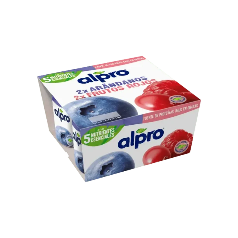 Yogur 2xArándanos y 2xFrutos Rojos Alpro