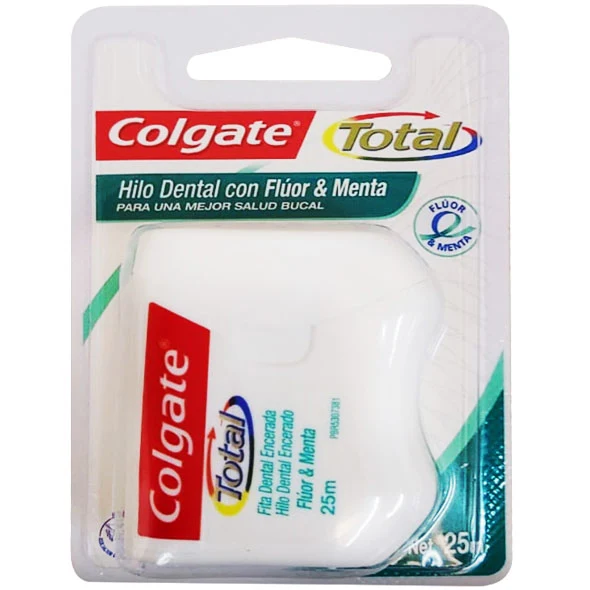 Hilo Dental Colgate Total Con Flúor Y Menta