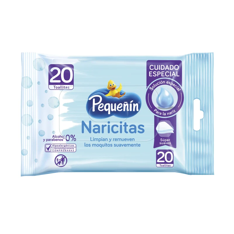 Toallitas Húmedas Pequeñín Naricitas X 20 Unidades