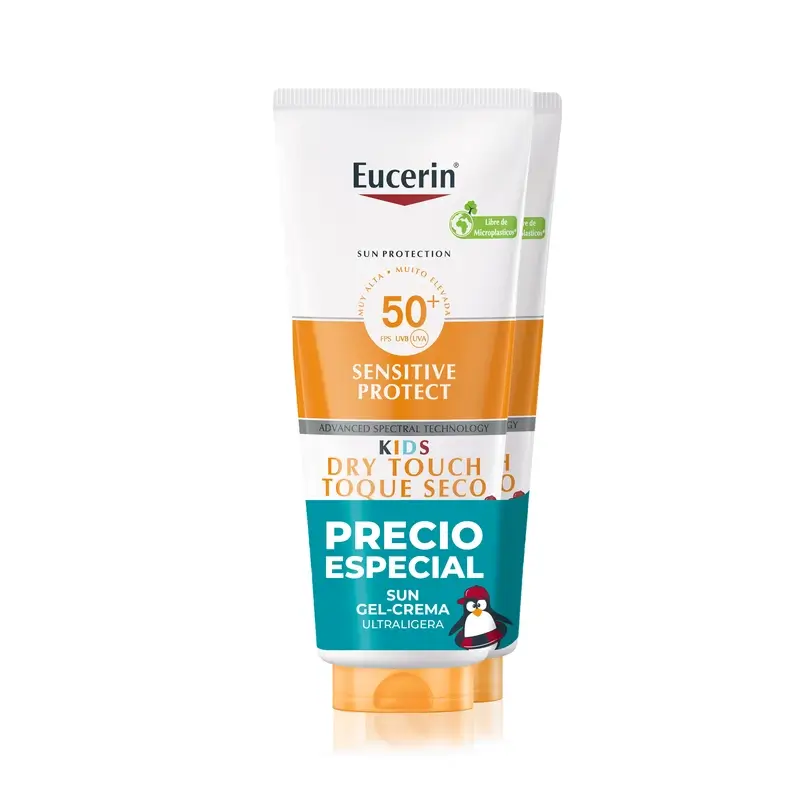 Eucerin Duplo Sun Kids Sensitive Protect Gel Crema Fps50+, 2X200Ml