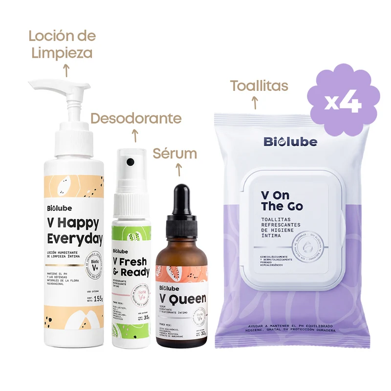 Kit Rutina Completa + 4 Packs de Toallitas biodegradables