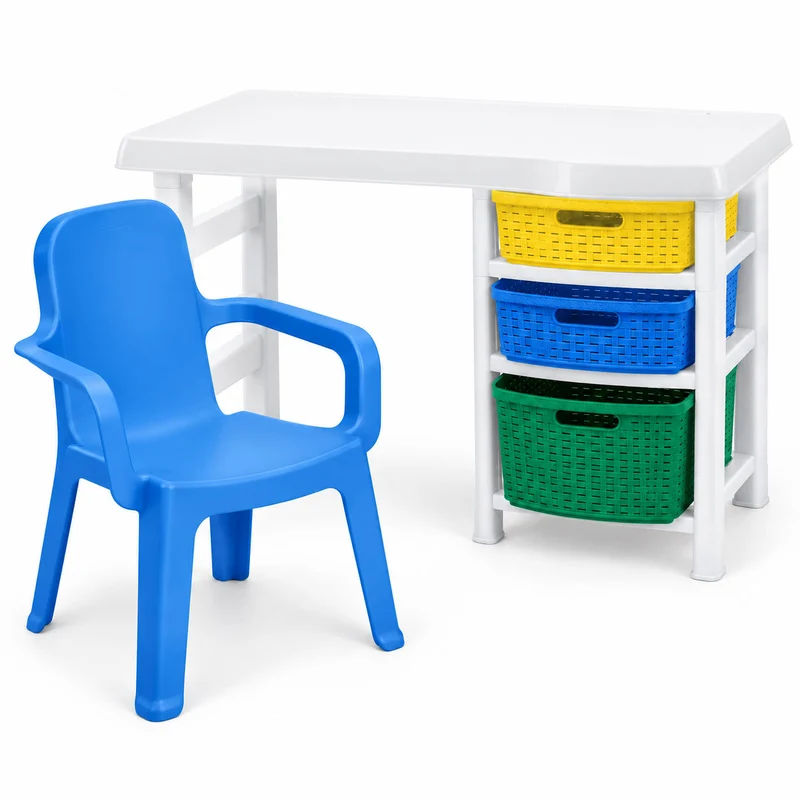 Combo Escritorio Infantil + Silla Azul / Rimax