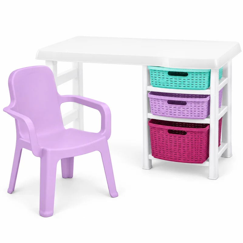 Combo Escritorio Infantil + Silla Lavanda / Rimax