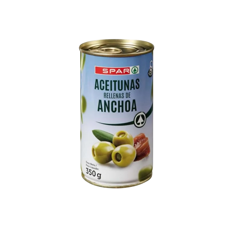 Aceitunas Rellenas de Anchoa SPAR 350g