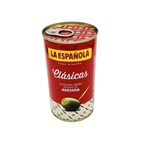 Aceitunas Verdes Rellenas de Anchoa La Española 350g