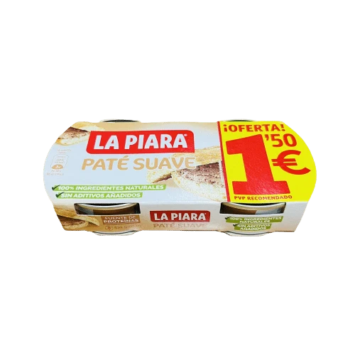 Paté de Hígado de Cerdo La Piara Paté Suave Pack 2