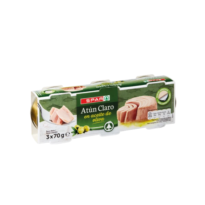 Atún Claro en Aceite de Oliva SPAR Pack 3
