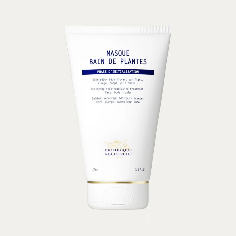 Masque Bain de Plantes (100 ml) - Mascarilla Purificante Seboreequilibrante para Rostro, Cuerpo y Cabello