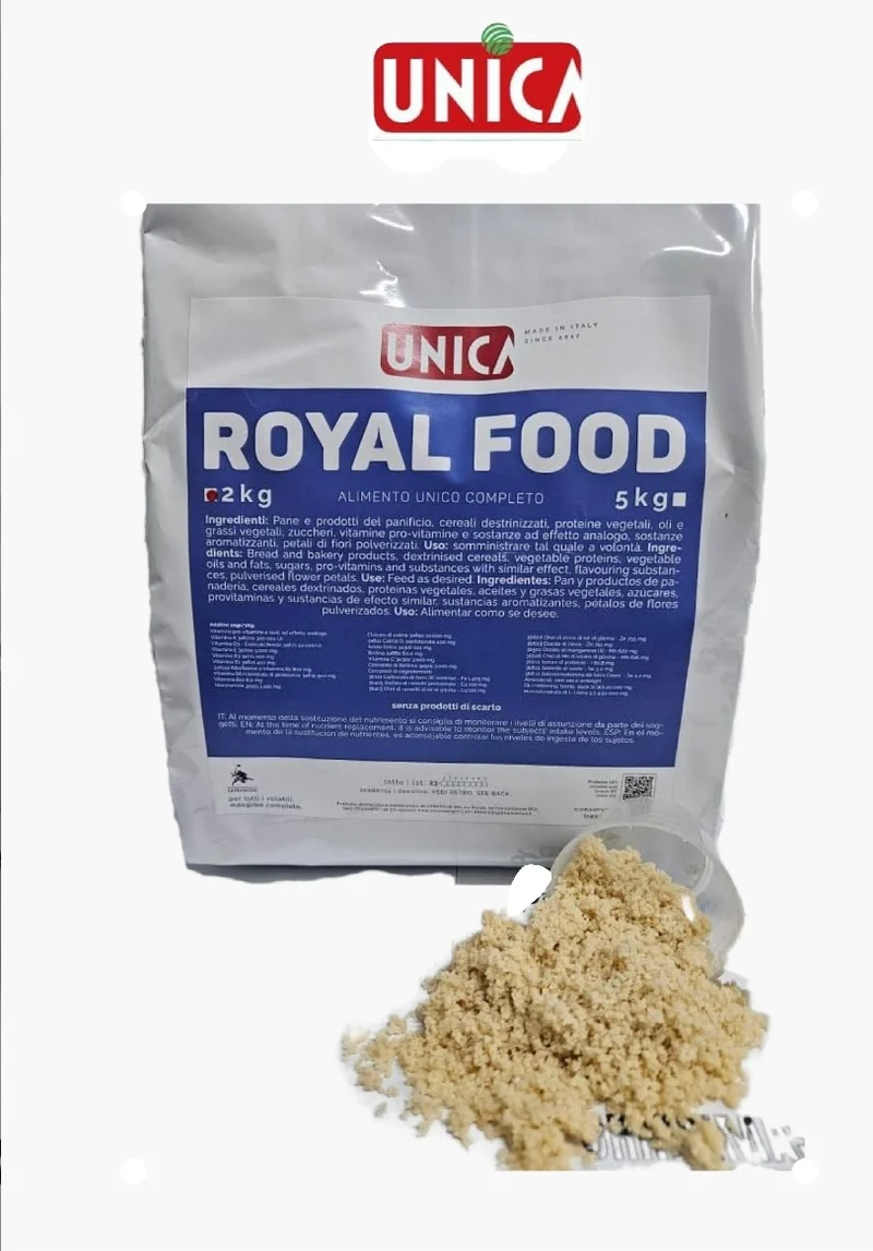 RoyalFood 2kg - Mezcla de crustáceos, orugas y proteínas - Unica - Para todo tipo de aves