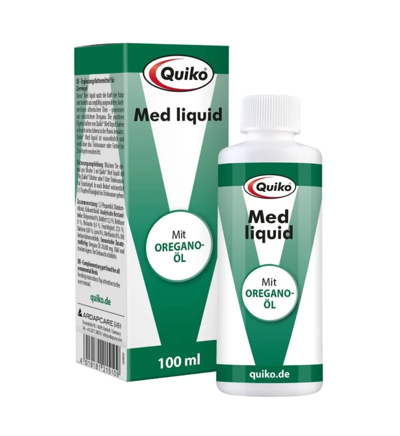 Med V Líquido 100 ml - Prevención y tratamiento de la coccidiosis (3 en 1) - Producto natural - Quiko