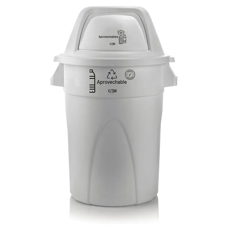 Contenedor 121 Litros Elite Blanco en Material Reciclado/ Estra