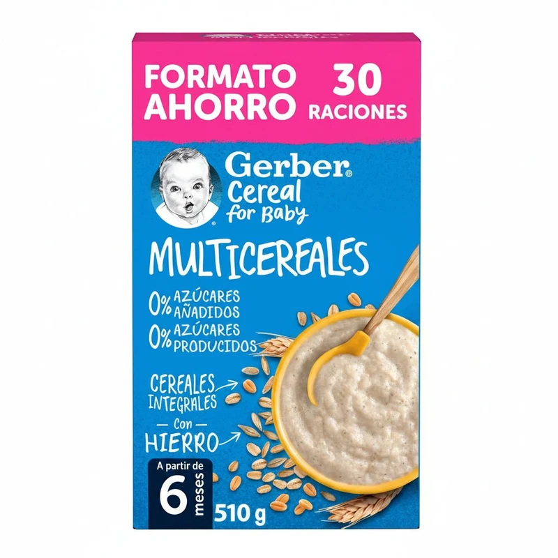 Gerber Multicereales +6 meses Formato Ahorro 34 Raciones