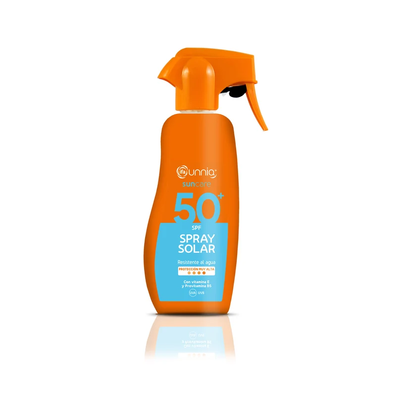 Leche solar piel sensible spf 50 spray Ifa unnia 250ml