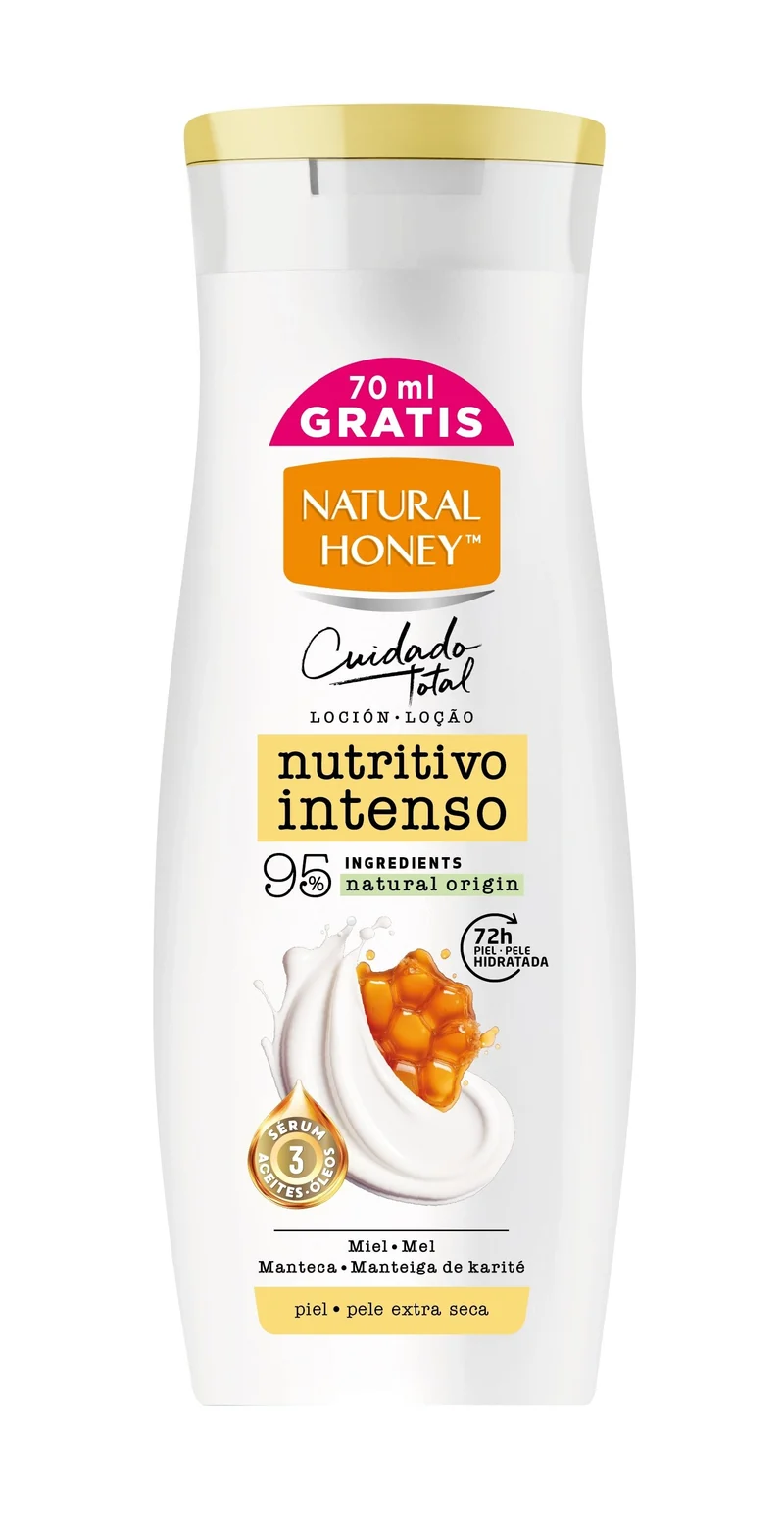 Locion corporal extra nutritiva Natural honey 400ml