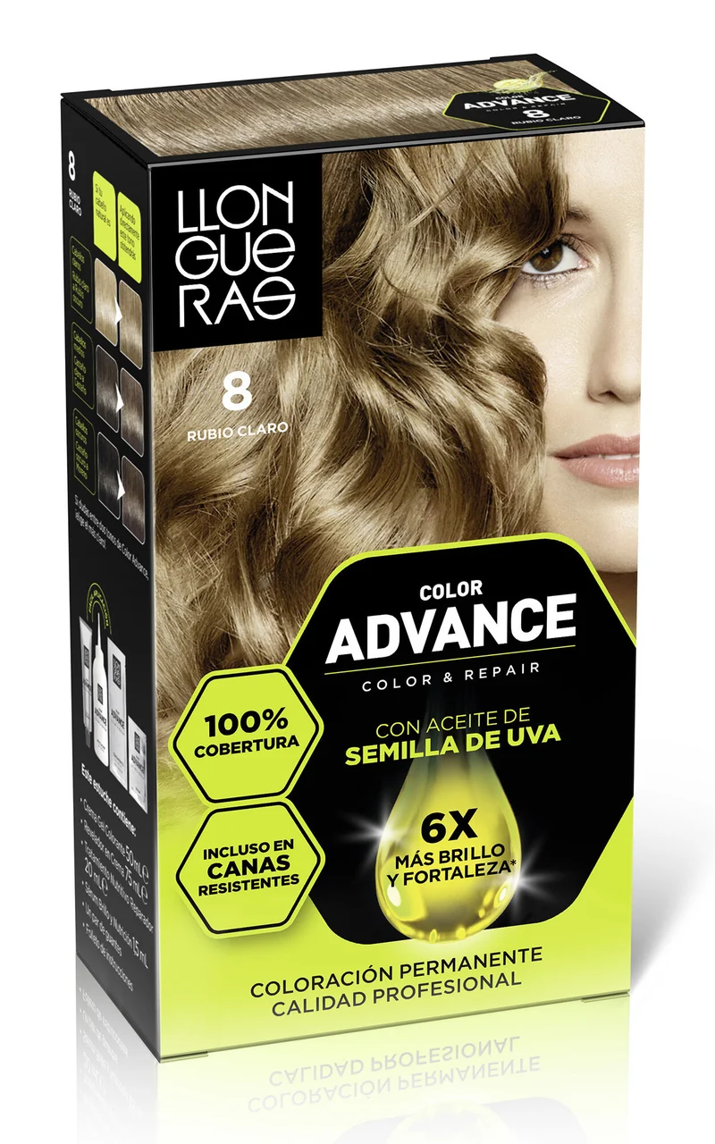 Tinte rubio claro advance Llongueras 1u