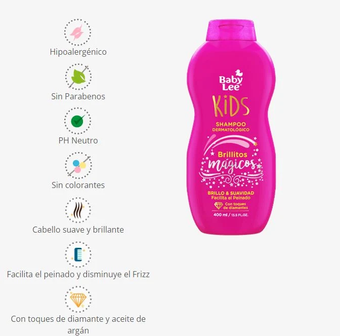 Shampoo Kids Brillitos Mágicos 400ml babylee