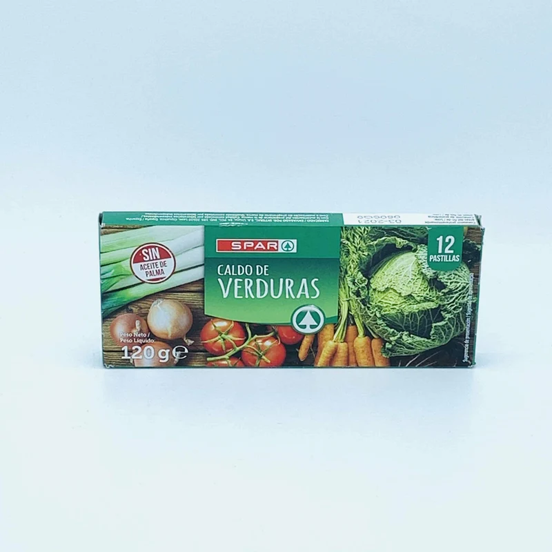Pastillas de Caldo de Verduras SPAR 12 Pastillas