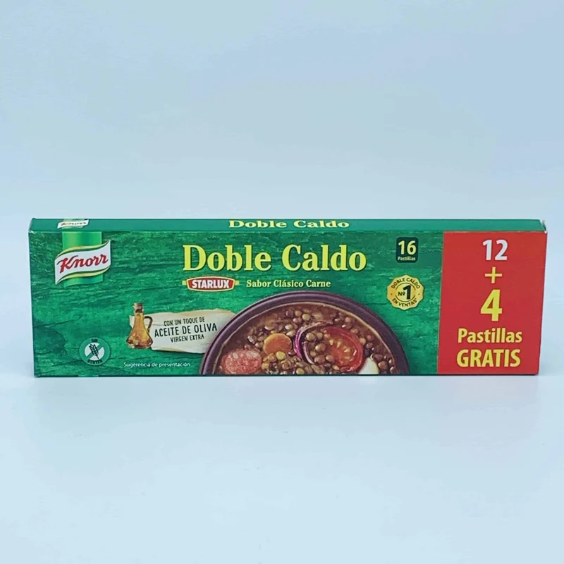 Doble Caldo de Carne Knorr 16 Pastillas