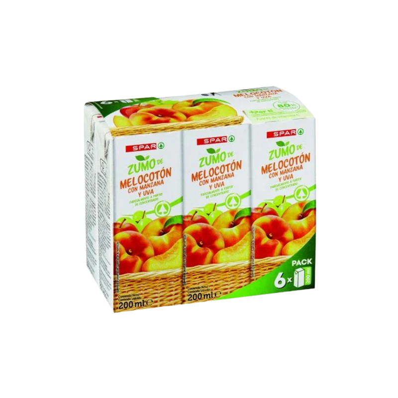 Zumo de Melocotón SPAR 6x200ml