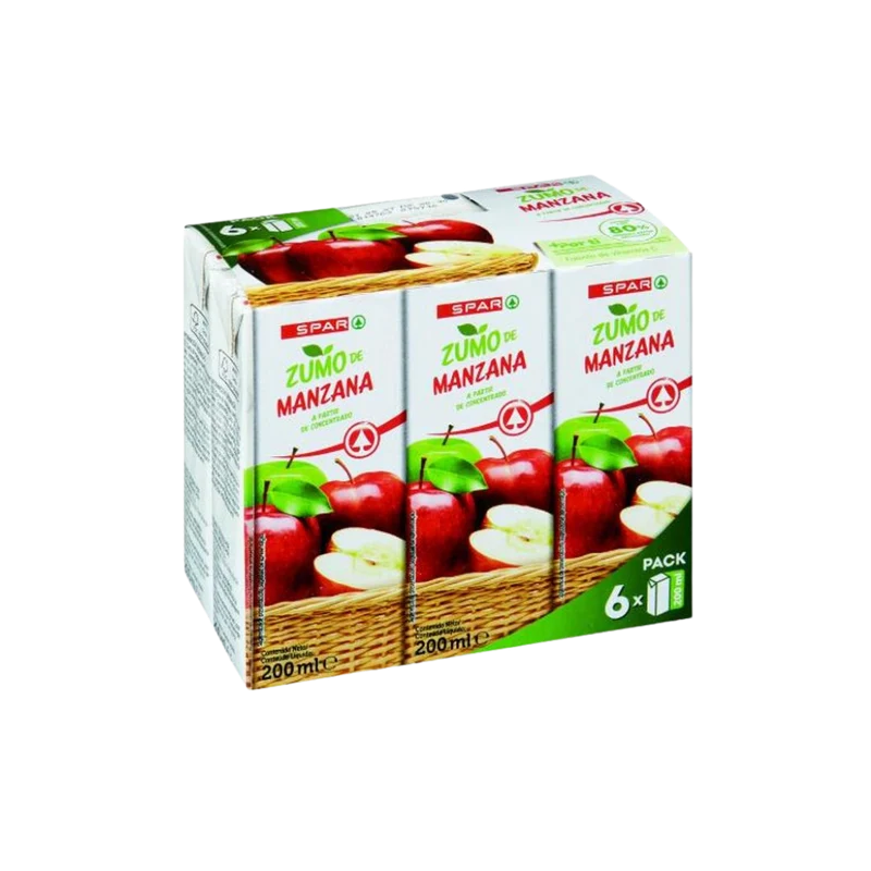 Zumo de Manzana SPAR 6x200ml