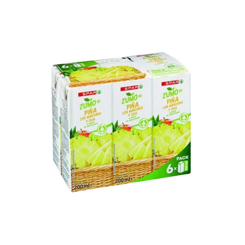 Zumo de Piña SPAR 6x200ml