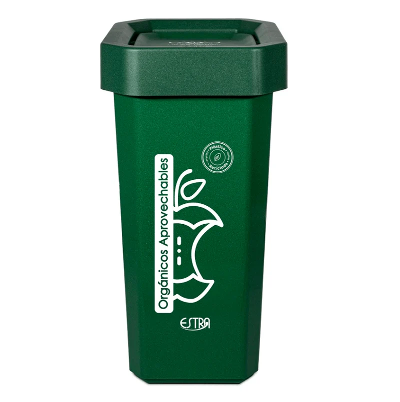 Papelera Vaivén Ecobins 26 Litros Material Reciclado Verde / Estra