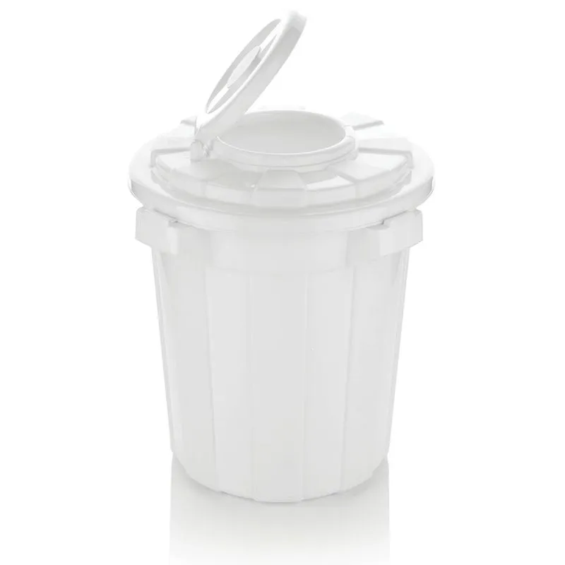 Caneca 37 Litros con Tapa Blanca / Estra