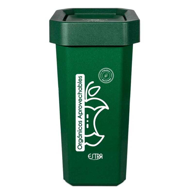 Papelera Vaivén Ecobins 53 Litros Material Reciclado Verde