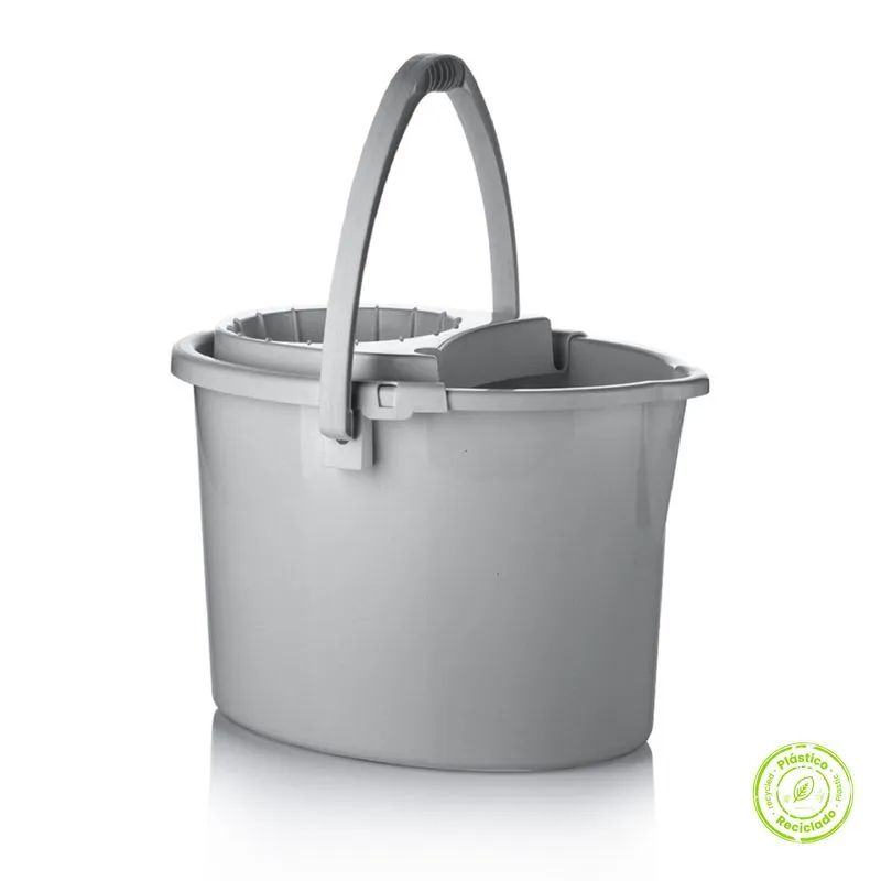 Balde Escurridor 12 Litros Gris /Estra