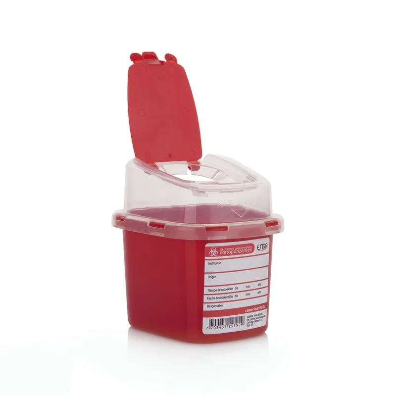 Recipiente para Residuos Cortopunzantes 0.5 Litros / Estra
