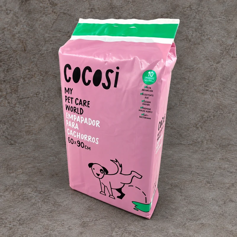 Empapadores para perro 60×90 cm (10 uds, 5 capas)