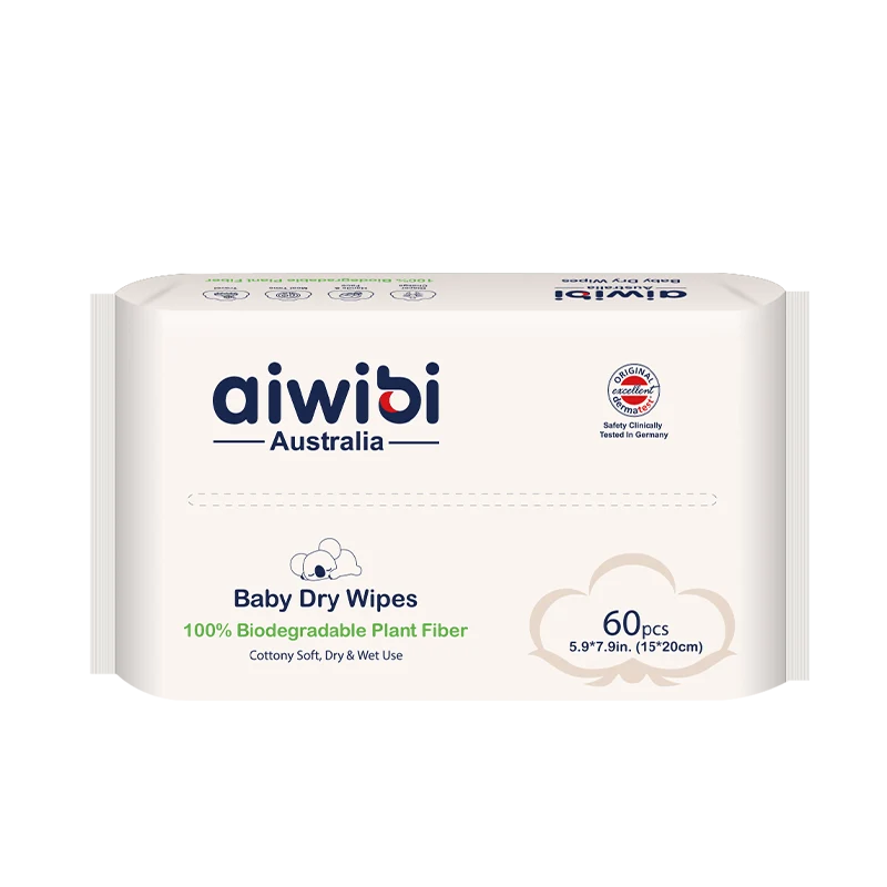 100% Biodegradable Dry Wipes