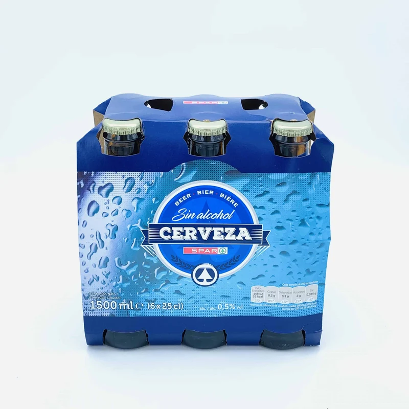 Cerveza sin Alcohol SPAR Pack de 6 Botellas de 25cl