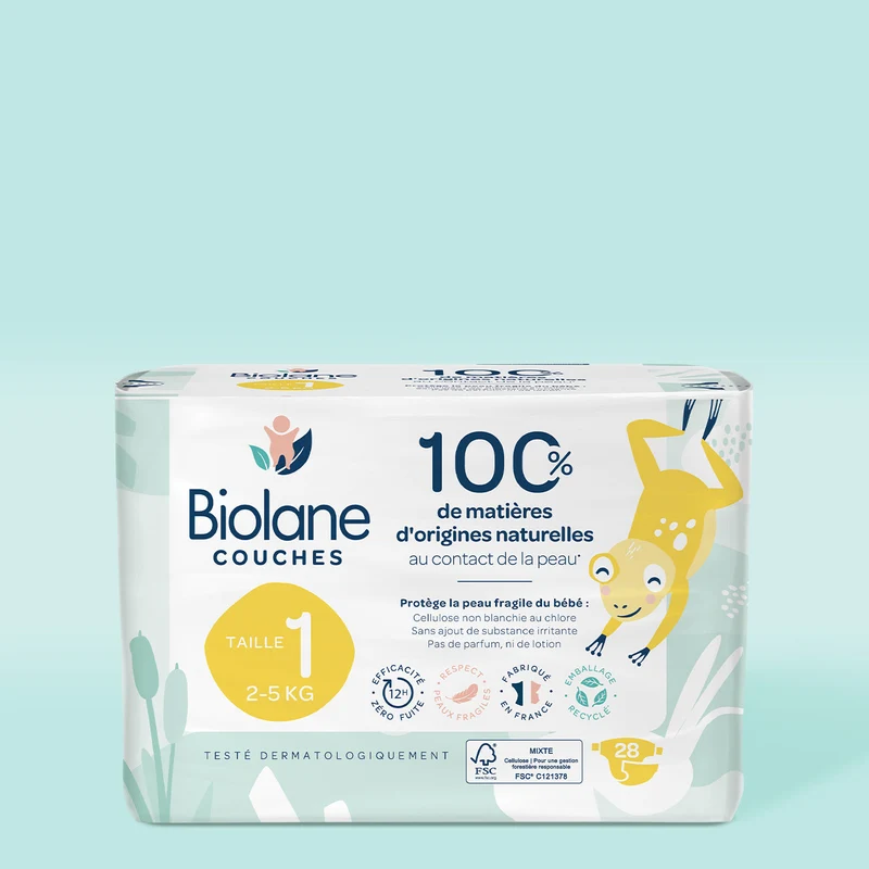 Pañales ecológicos – Talla 1 a 5