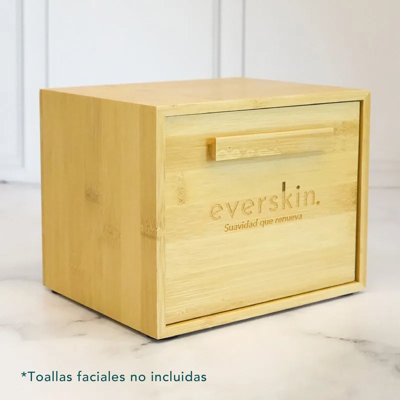 Caja de Bambú para Toallas Faciales Everskin XL
