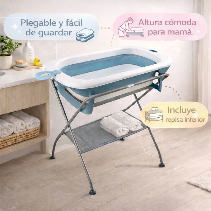 Base para bañera plegable