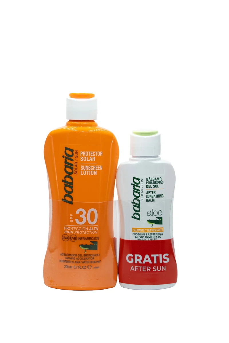 Pack leche solar + after Babaria 200ml +100ml