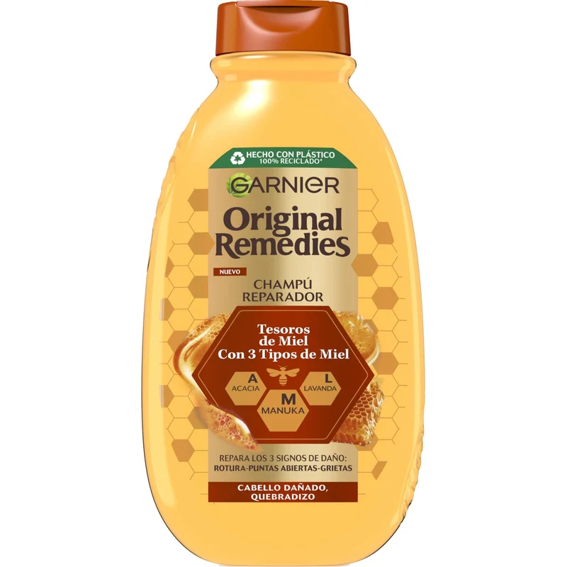 Champú miel original remedies Garnier 400ml